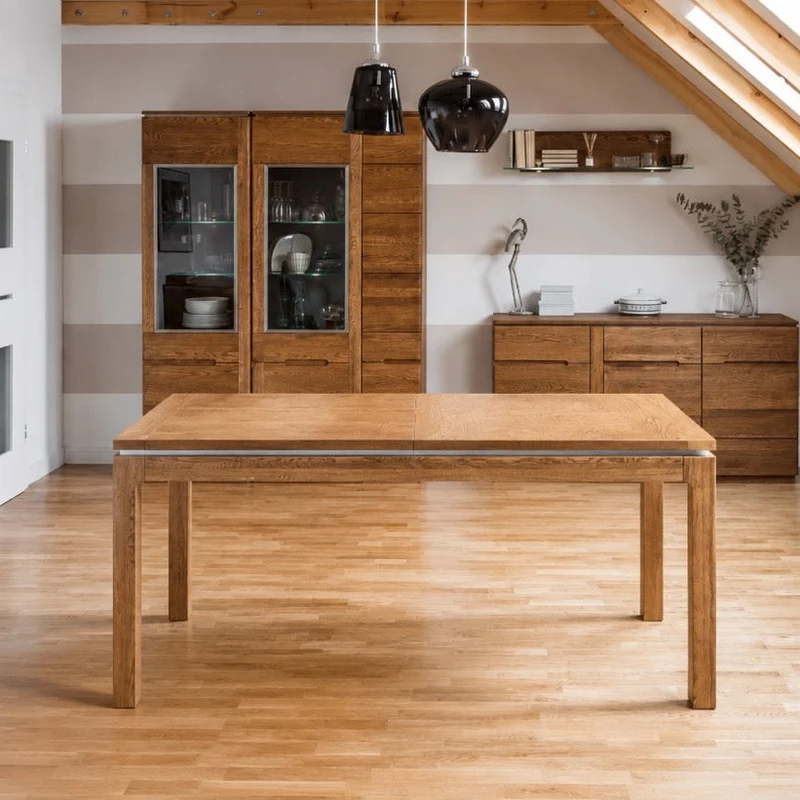 Table à manger à rallonges en chêne Montenegro 40 | LoftStory