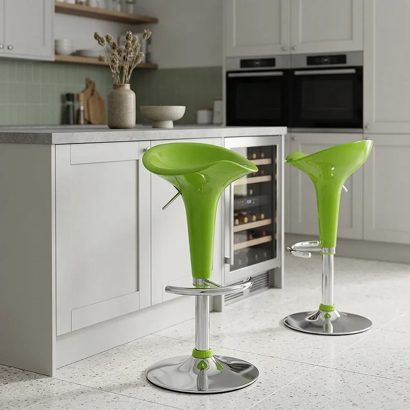 Chaise de Bar ABS Chrome - Gloss Coco Vert