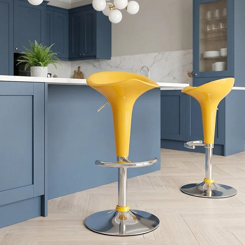 Chaise de Bar ABS Chrome - Gloss Coco Jaune
