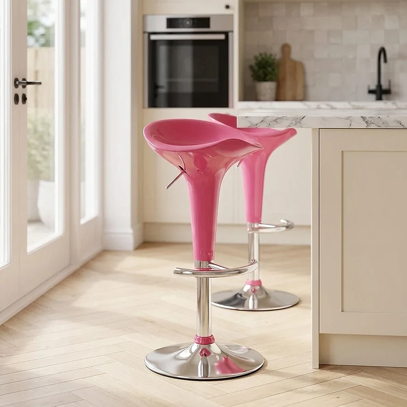 Chaise de Bar ABS Chrome - Gloss Coco Rose