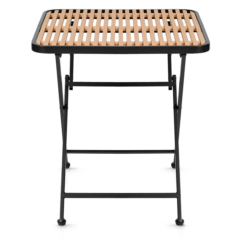 Table de Jardin Pliante Résine Métal - Vanta Noir