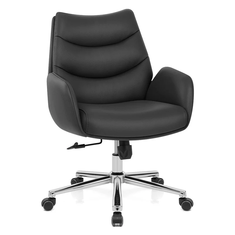 Chaise de Bureau Cuir Éco - Seville Noir