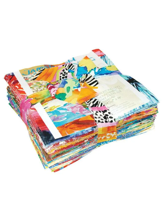 Kit de courtepointe pleine grandeur en rayonne patchwork
