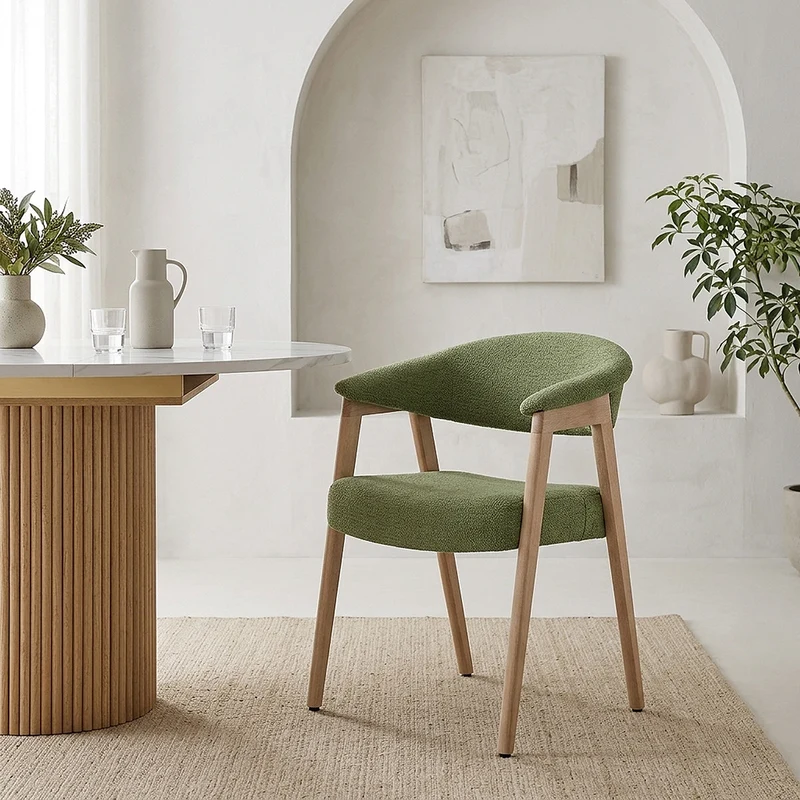 Chaise Bois Tissu - Falco Vert