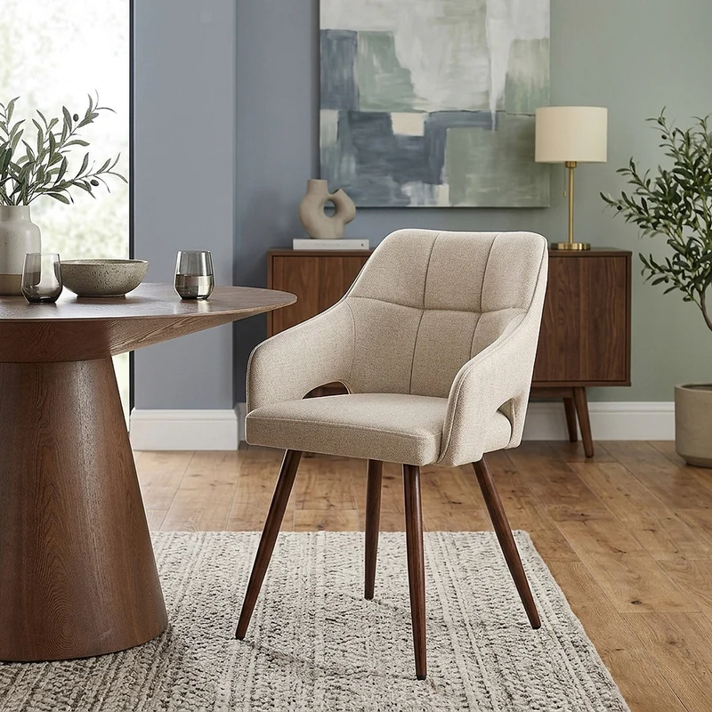 Chaise Tissu - Elio Crème