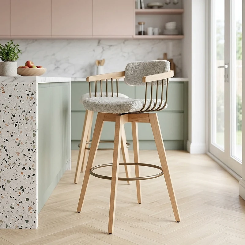 Tabouret de Bar Boucle - Electra Crème
