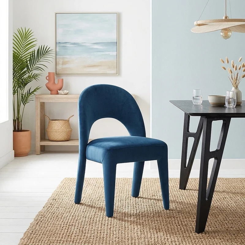 Chaise Velours - Amore Bleu