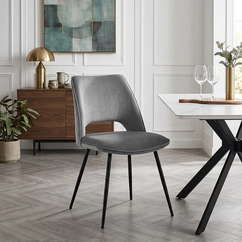 Chaise Velluto - Viola Gris