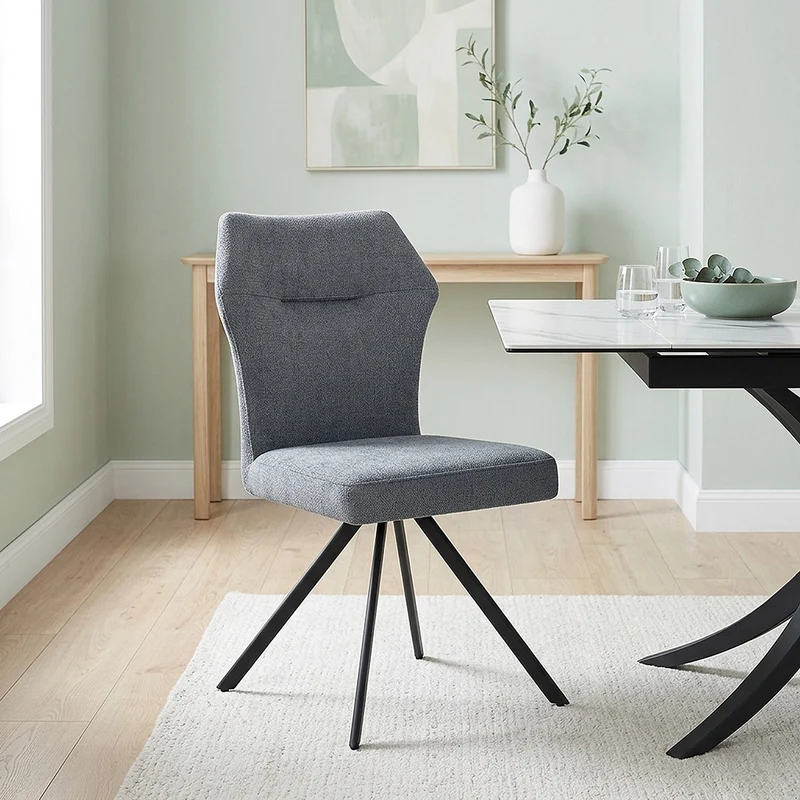 Chaise Tissu - Troy Bleu