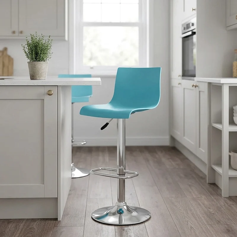 Chaise de Bar ABS Chrome - Serena Bleu