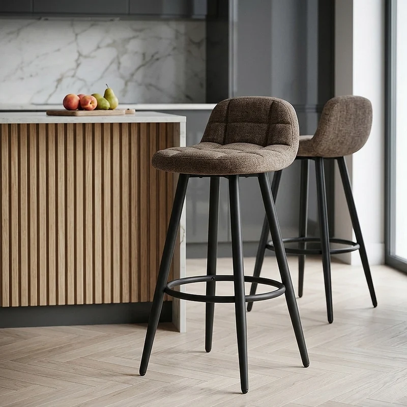 Tabouret Tissu - Solo Marron