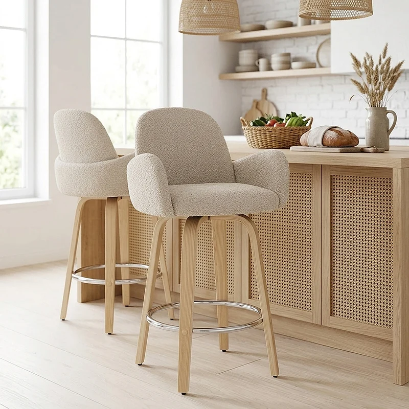 Tabouret de Bar Boucle - Romeo Crème