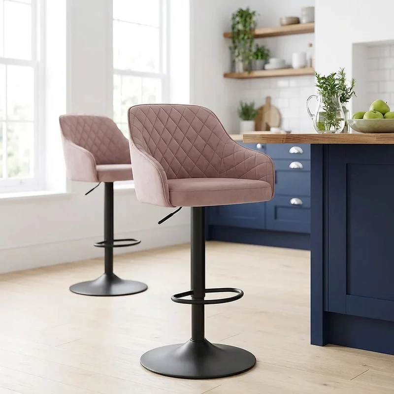 Tabouret Velours - Perth Rose