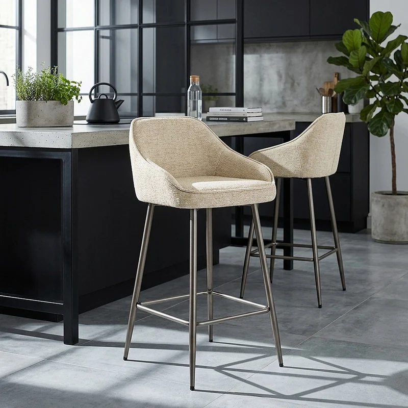 Tabouret Tissu - Cairns Crème