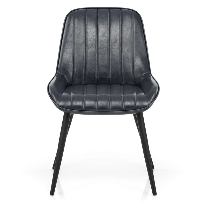 Chaise Faux Cuir - Mustang Bleu Foncé