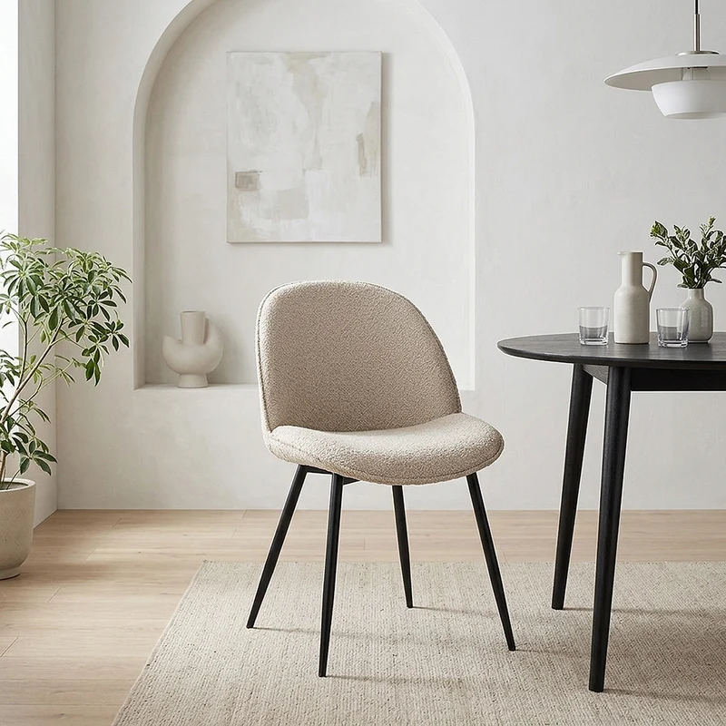 Chaise Tissu - Mia Crème