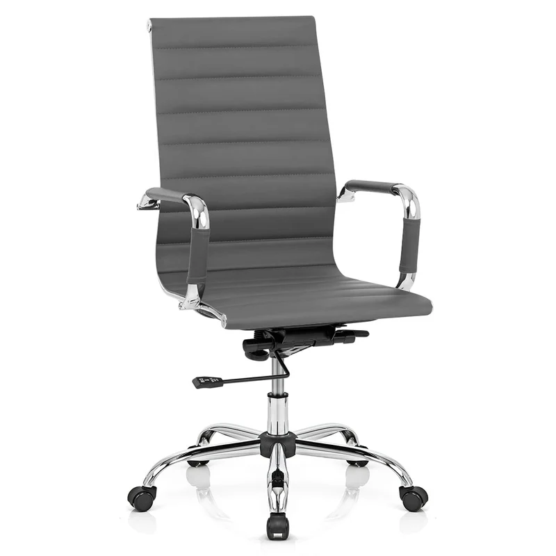 Chaise de Bureau Faux Cuir - Métro Gris