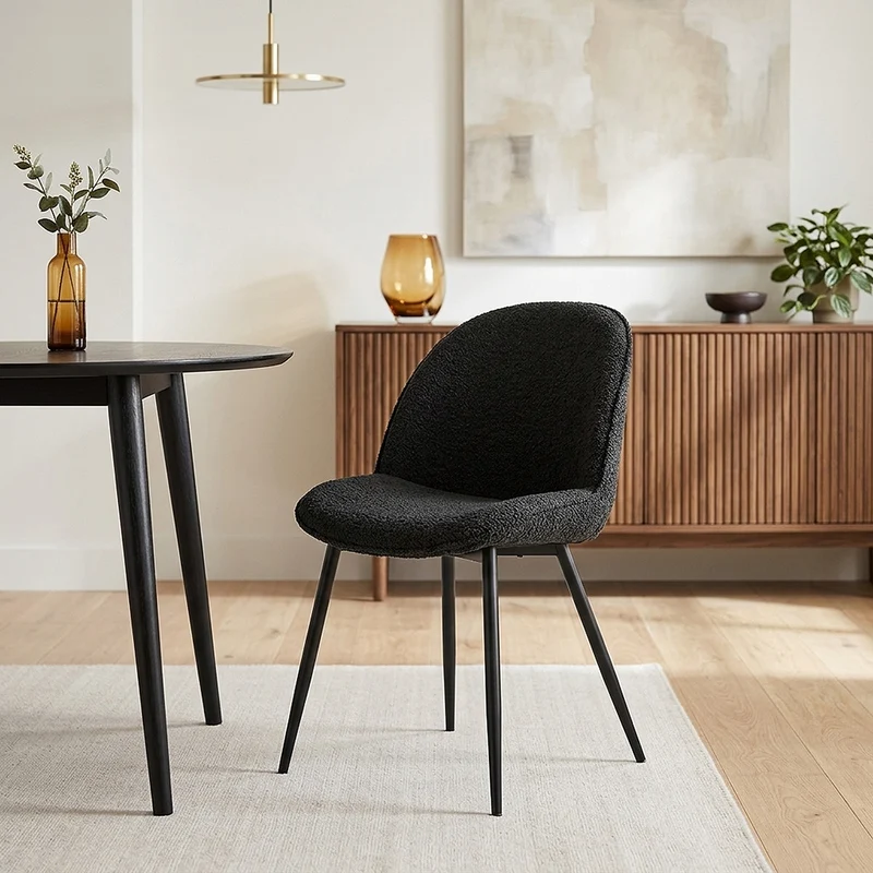 Chaise Tissu - Mia Noir