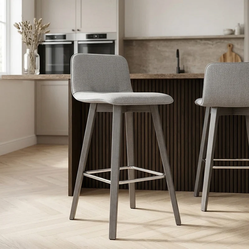 Chaise de Bar Bois Gris - Tide Gris