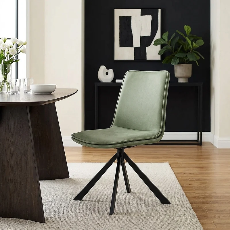 Chaise Faux Cuir - Genesis Vert
