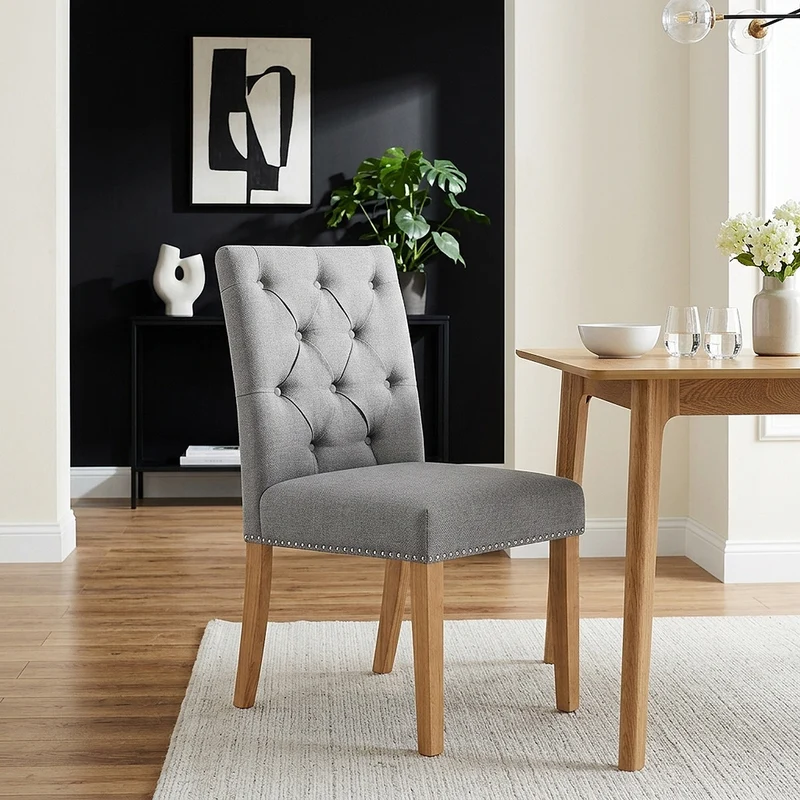 Chaise Bois Tissu - Barrington Gris