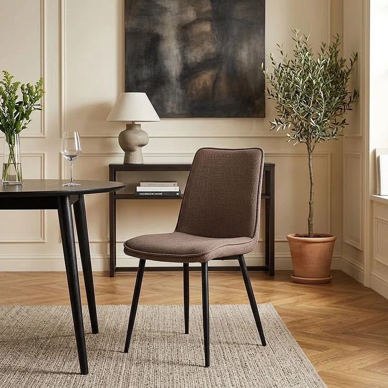Chaise Tissu - Abi Marron