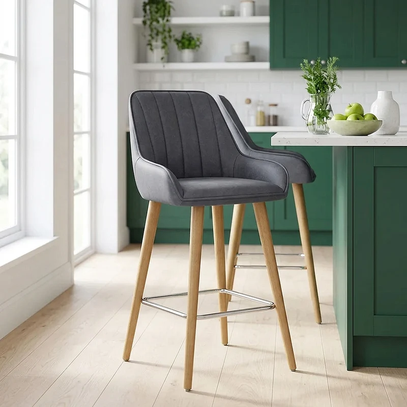 Tabouret de Bar Bois - Rosa Bleu