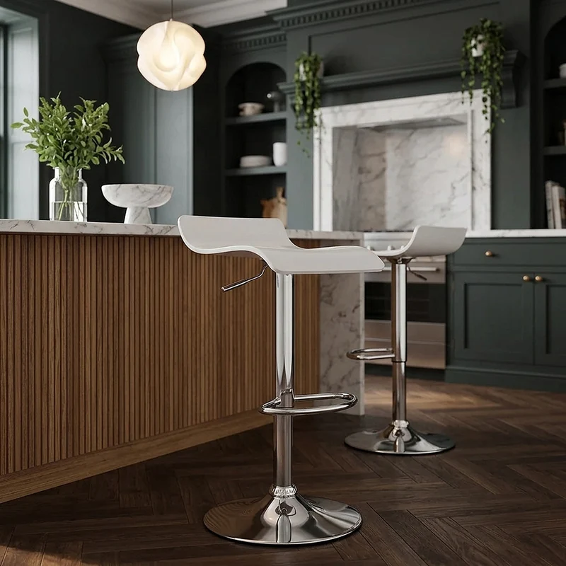 Tabouret Plastique - Shimmer Blanc