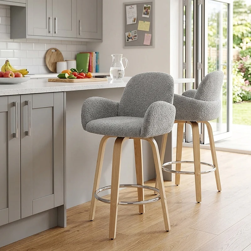 Tabouret de Bar Boucle - Romeo Gris