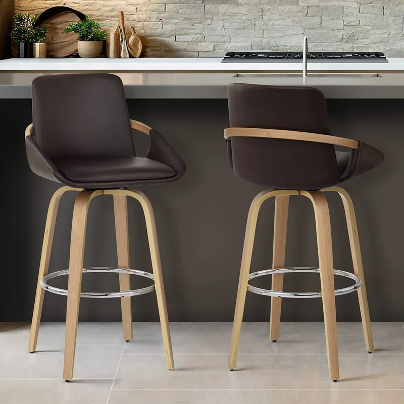 Tabouret de Bar Faux Cuir - Ohio Marron