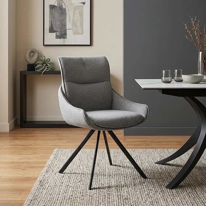 Chaise Tissu - Creed Gris