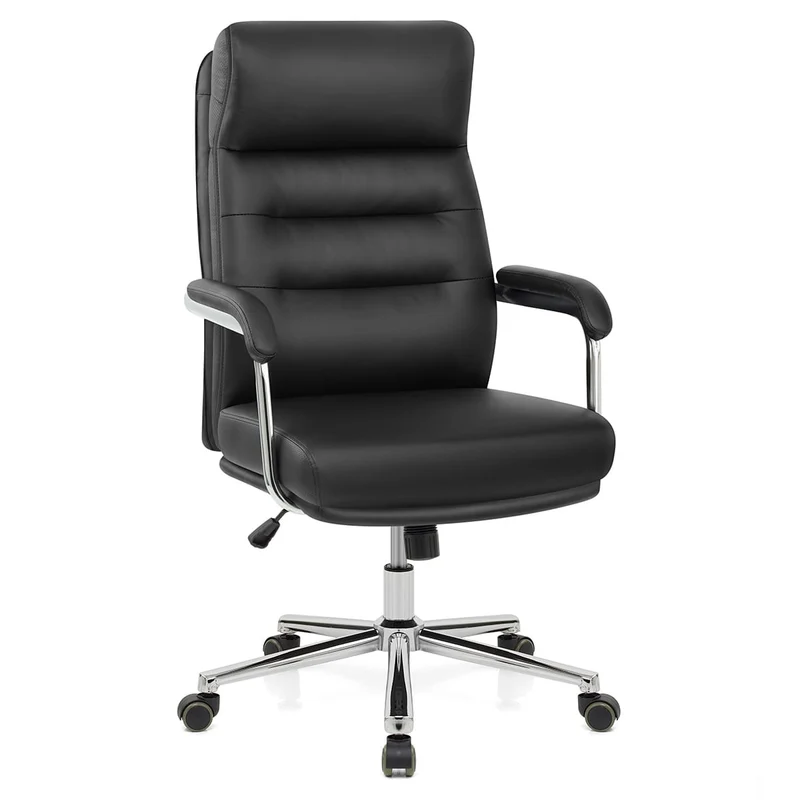 Chaise de Bureau Faux Cuir - Lyon Noir