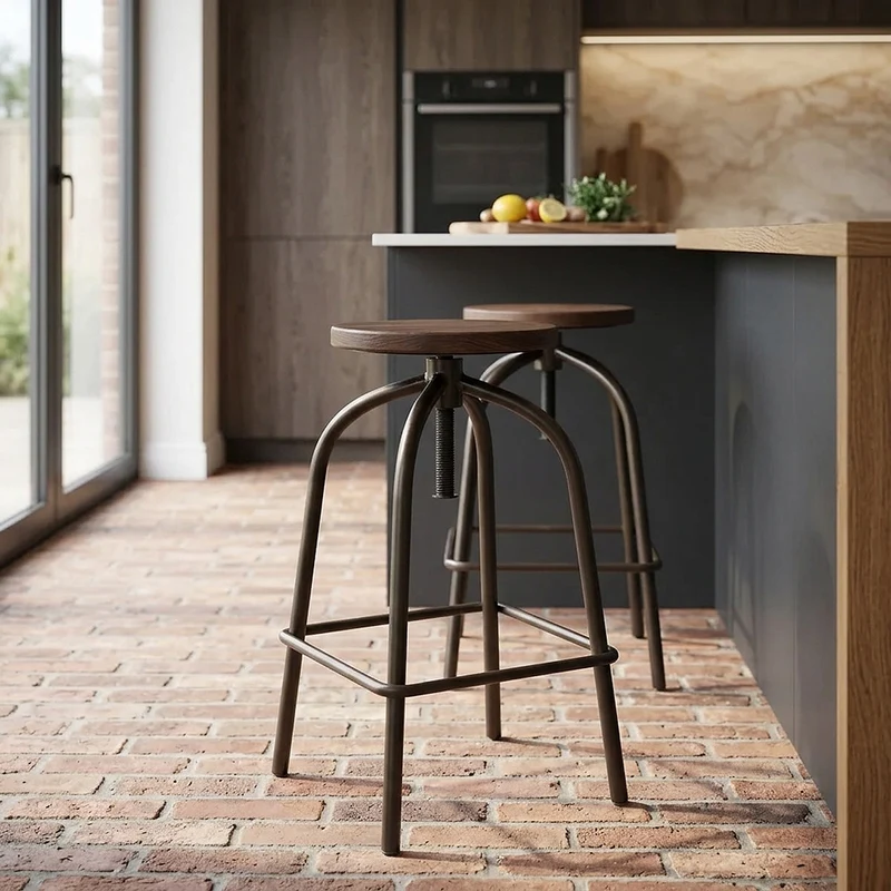Tabouret de bar Métal - Vice Industrial Noir