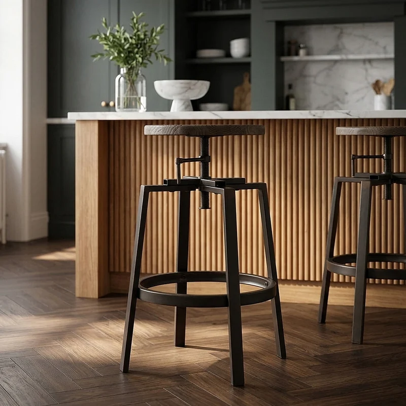 Tabouret de Bar Bois Foncé - Industrial Turner Bois