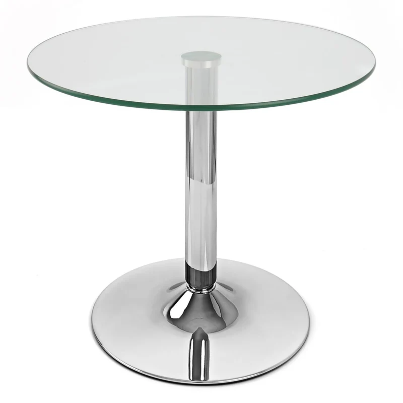 Table Basse Chrome Verre - Glacier Transparent