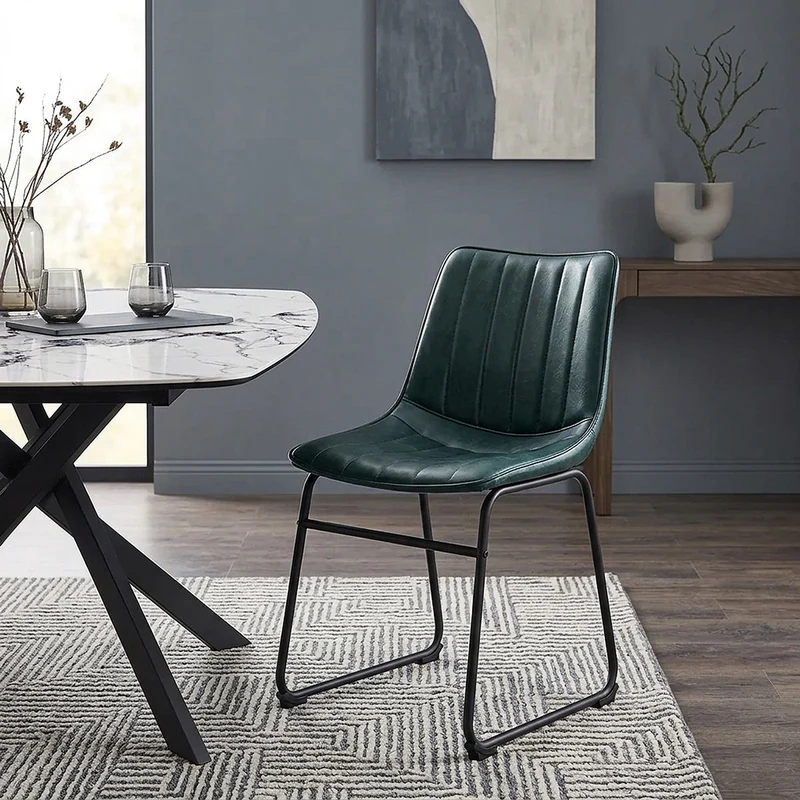 Chaise Faux Cuir - Tucker Vert