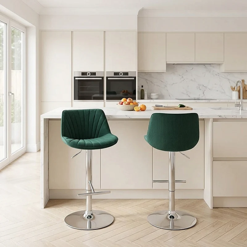 Chaise de Bar Velours - Summer Vert