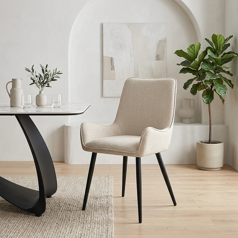 Chaise Tissu - Rene Crème