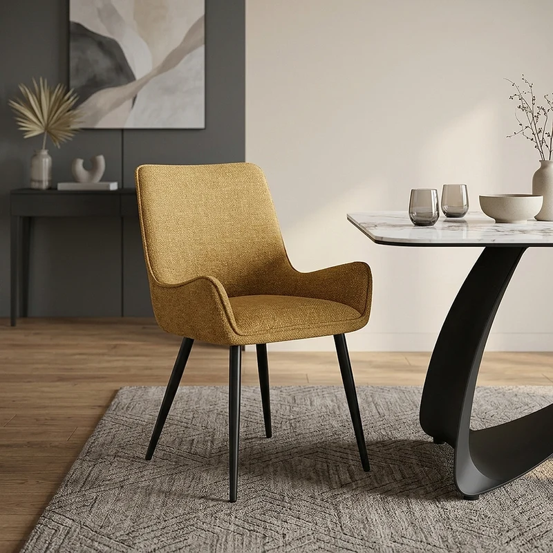 Chaise Tissu - Rene Jaune