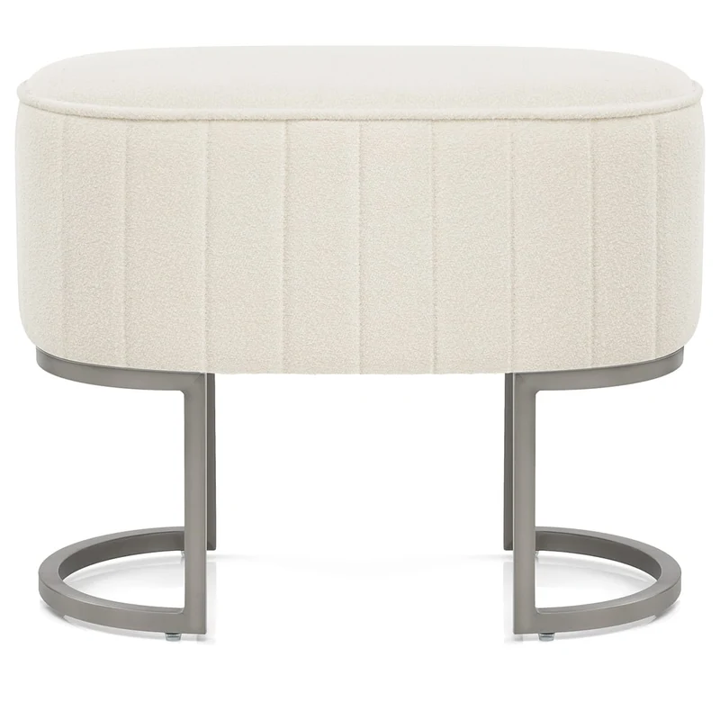 Tabouret Graphite Tissu - Duet Crème