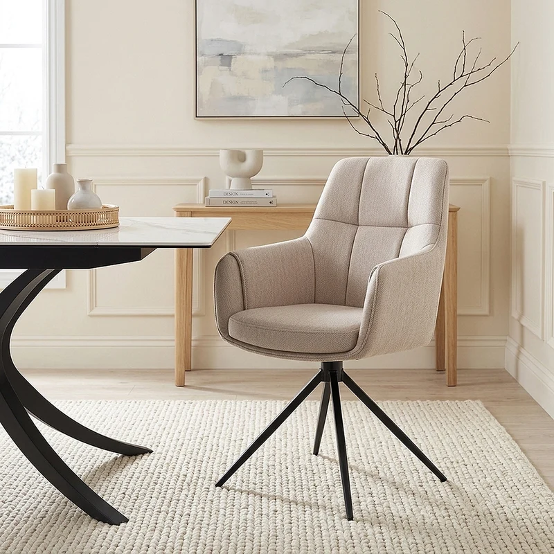 Chaise Tissu - Nina Taupe
