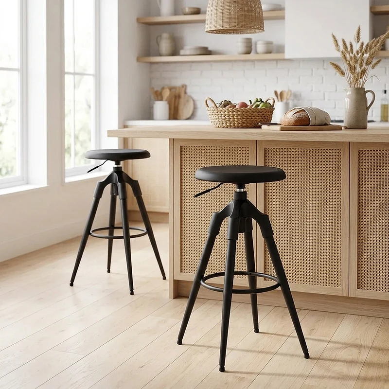 Tabouret de Bar Métal - Onyx Noir