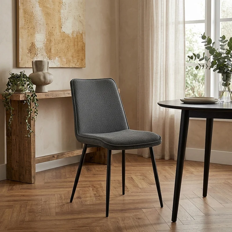 Chaise Tissu - Abi Gris