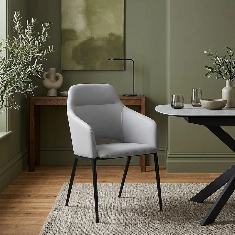 Chaise Faux Cuir - Palma Gris
