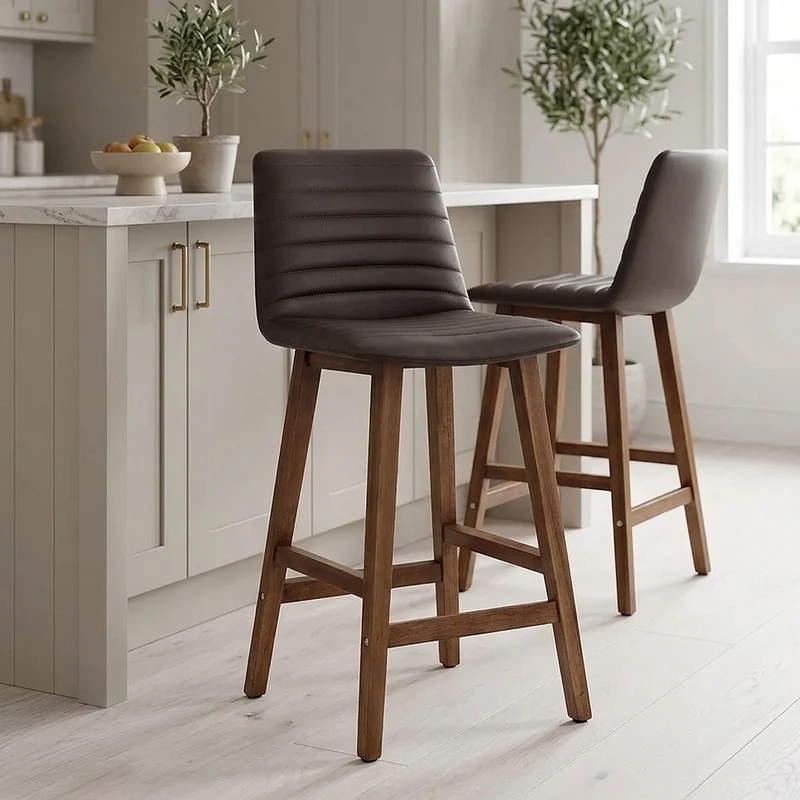 Tabouret de Bar Faux Cuir - Spritz Marron