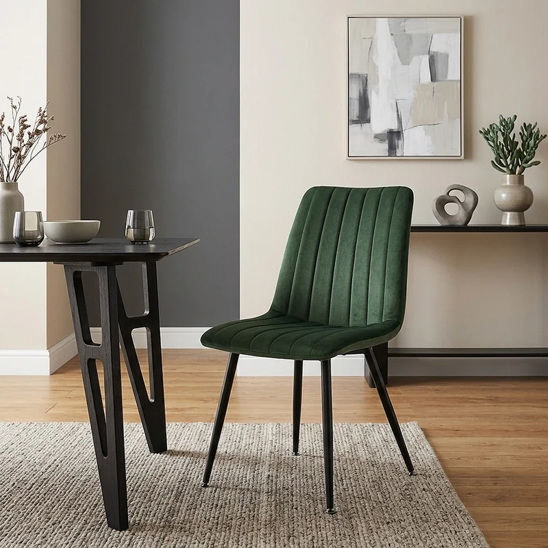 Chaise Velours - Lagos Vert