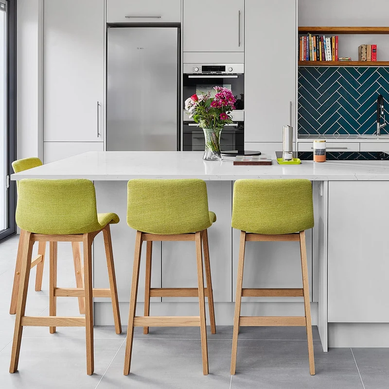 Tabouret de Bar en Tissu - Drift Vert