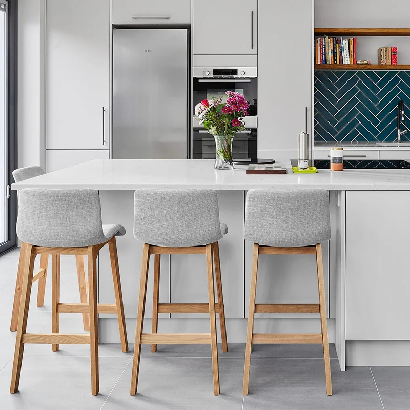 Tabouret de Bar en Tissu - Drift Gris