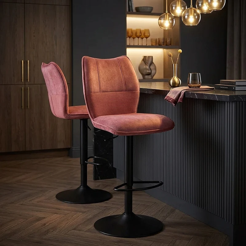 Tabouret de Bar Velours - Art Rose