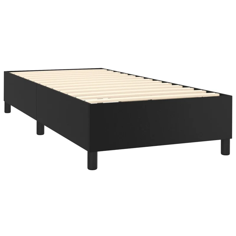 Sommier à lattes sur pieds cadre de lit 90x200 cm synthétique noir TDL0206970
